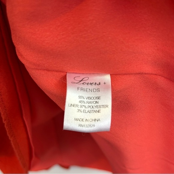 Lovers + Friends Red Suntime Off The Shoulder Ruffle Mini Dress Size Small - Picture 13 of 13
